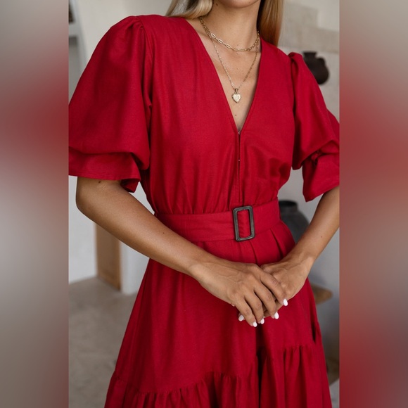 Elf Peony Linen Dress - Picture 4 of 16